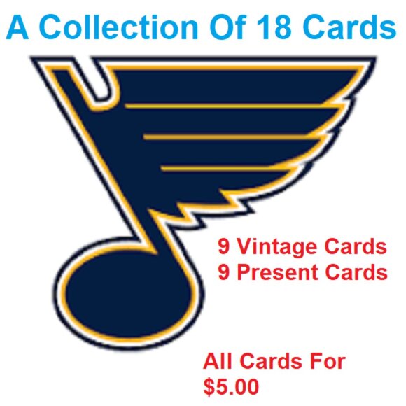 St. Louis Blues NHL Hockey Card Collection - 18 Cards - Various Seasons & Series - Picture 1 of 1